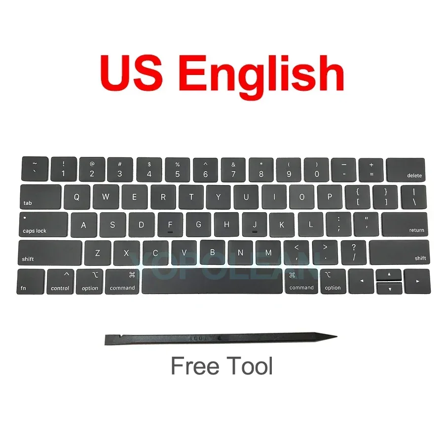 Nowy A1706 A1707 Klawisze klawiatury nasadka US UK French EU Dla Macbook Pro Retina 13" 15" nasadka na klucze laptopa 2016 2017 Rok: BIAŁY