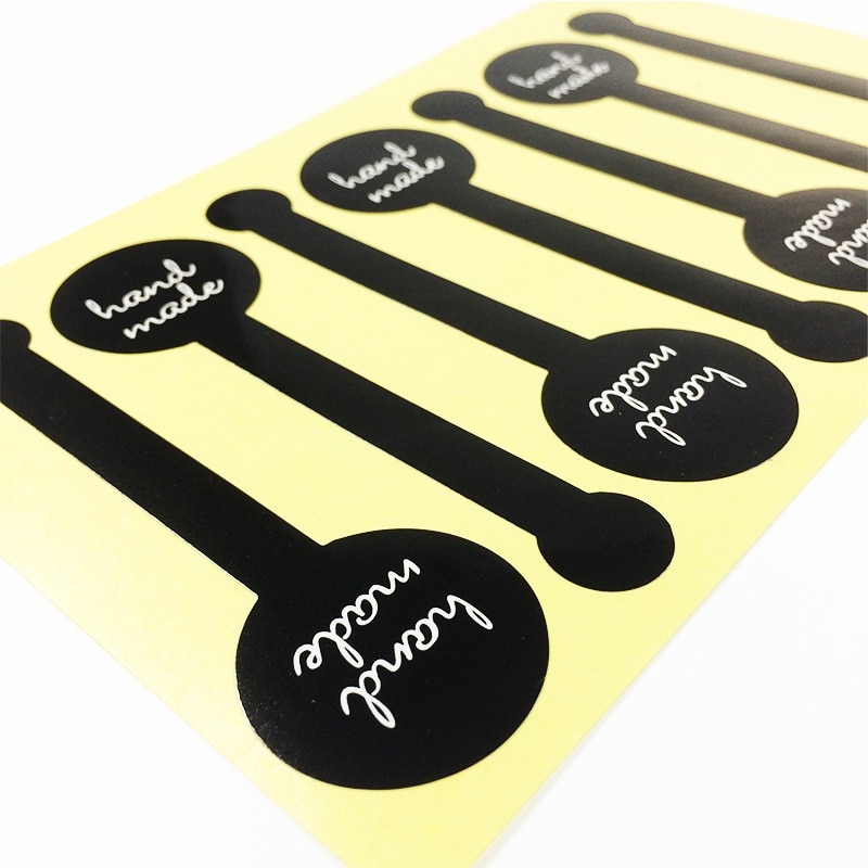 70pcs/lot Black Lollipop Sealing Sticker DIY Hand Made For jam jar Scrapbooking Sealing Sticker