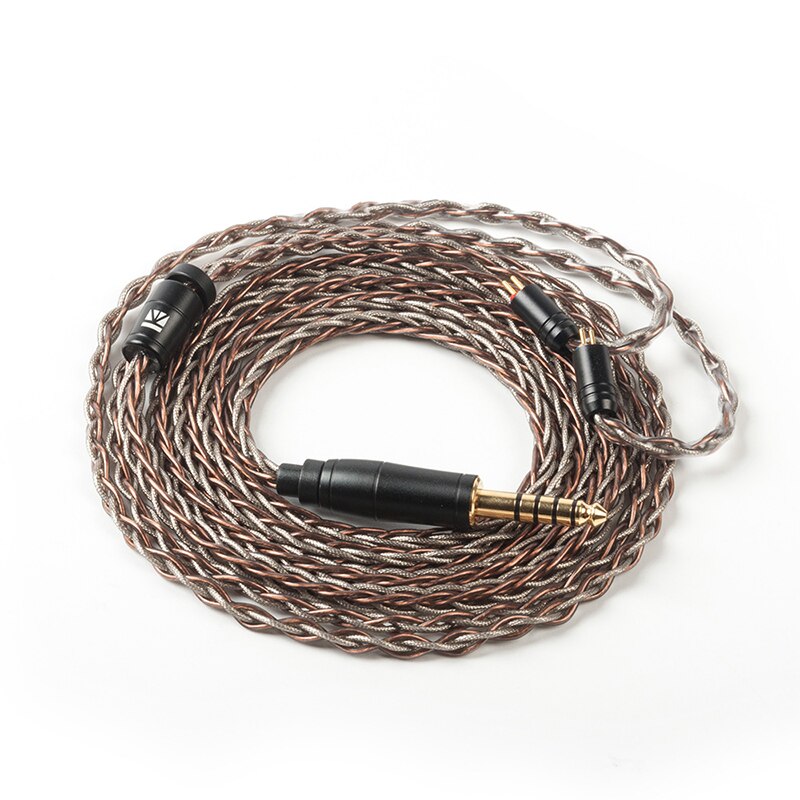 AK KBEAR-rhyme 8 Core Upgraded Copper-Silver Hybrid Earphone Cable 4.4/2.5/3.5mm Cable With MMCX/2Pin/QDC /TFZ: 2pin 4.4