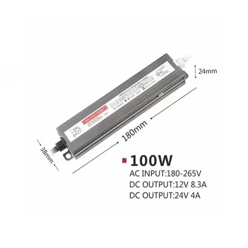 LED-Lampenbeleuchtungstransformatoren AC180-265V zu DC12V DC24V100W200W400W600W Wasserdichte IP67-Versorgungsbeleuchtung Aluminiumtransformatoren: Schwarz / 380V