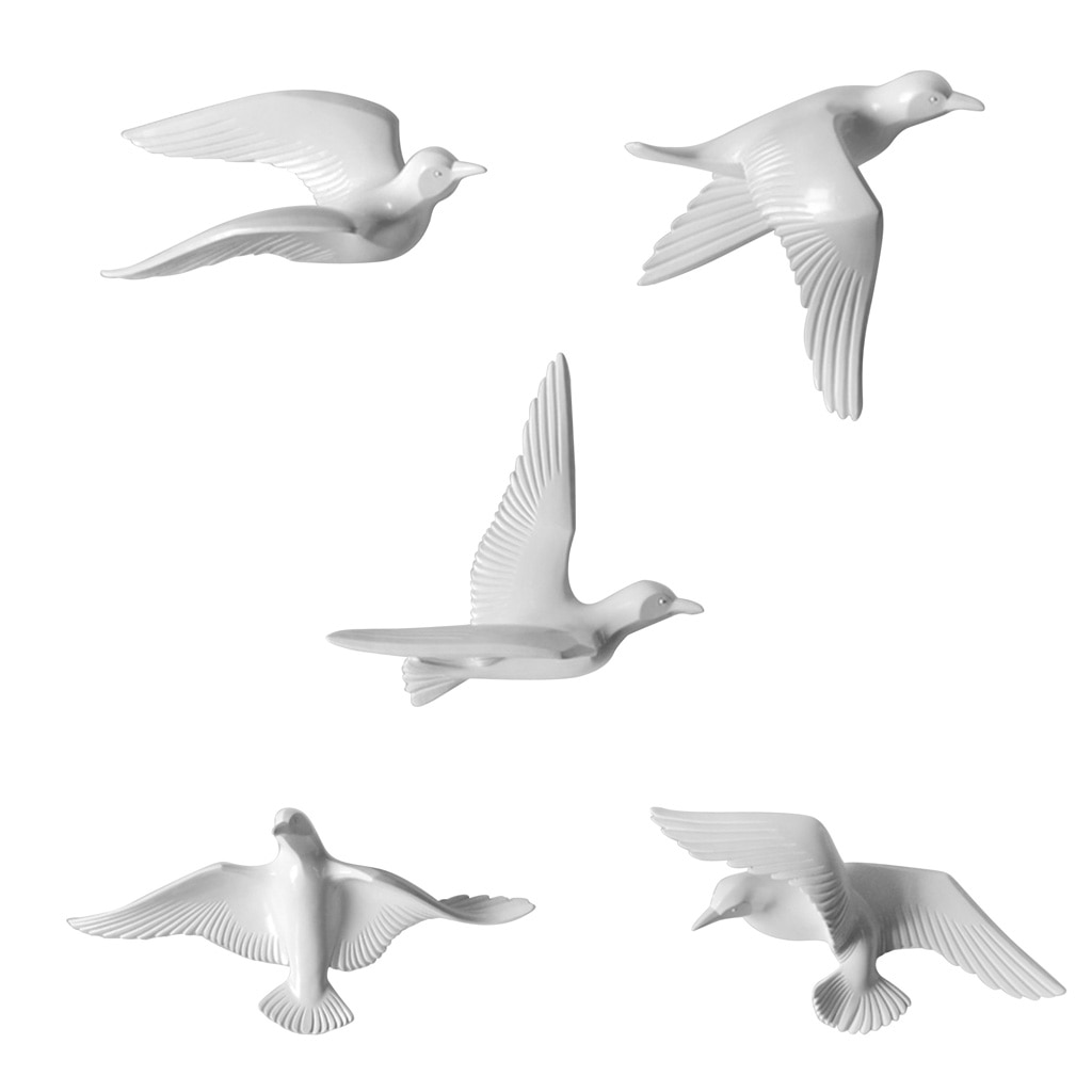 Décorations murales de la mouette en résine | 5 Styles disponibles, chambre à coucher, décoration murale de la maison