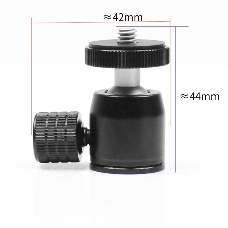 Support de tablette, anneau lumineux, tête de boule, trépied, photographie, lampe LED Selfie, Smartphone, Clip, pièces de rechange, accessoires: Metal Ball Head