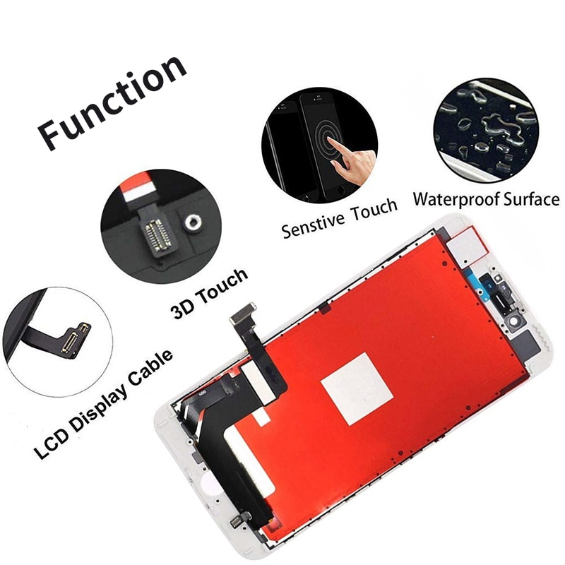 4.7 "haute luminosité LCD pour iPhone 7 A1660 A1779 A1778 écran LCD avec remplacement de numériseur d'écran tactile 3D 100% testé
