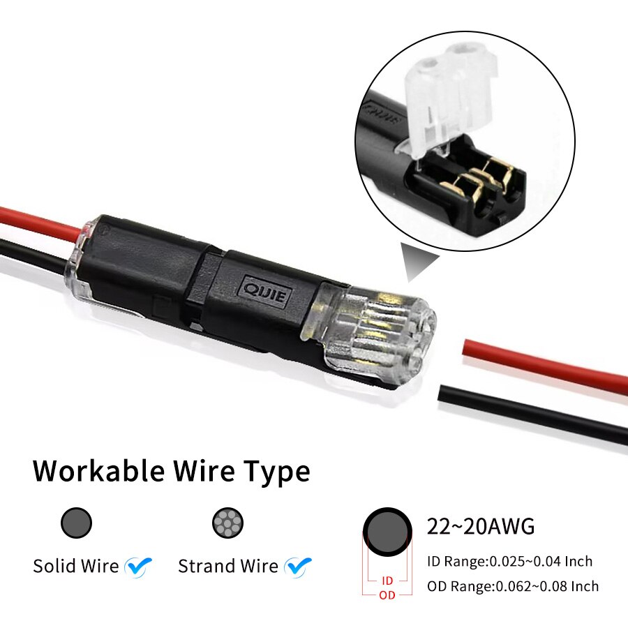 5 PCS 2 Pin Weg Auto Wasserdicht Kabelstecker Stecker Auto Elektrische Kabelstecker AWG Terminal