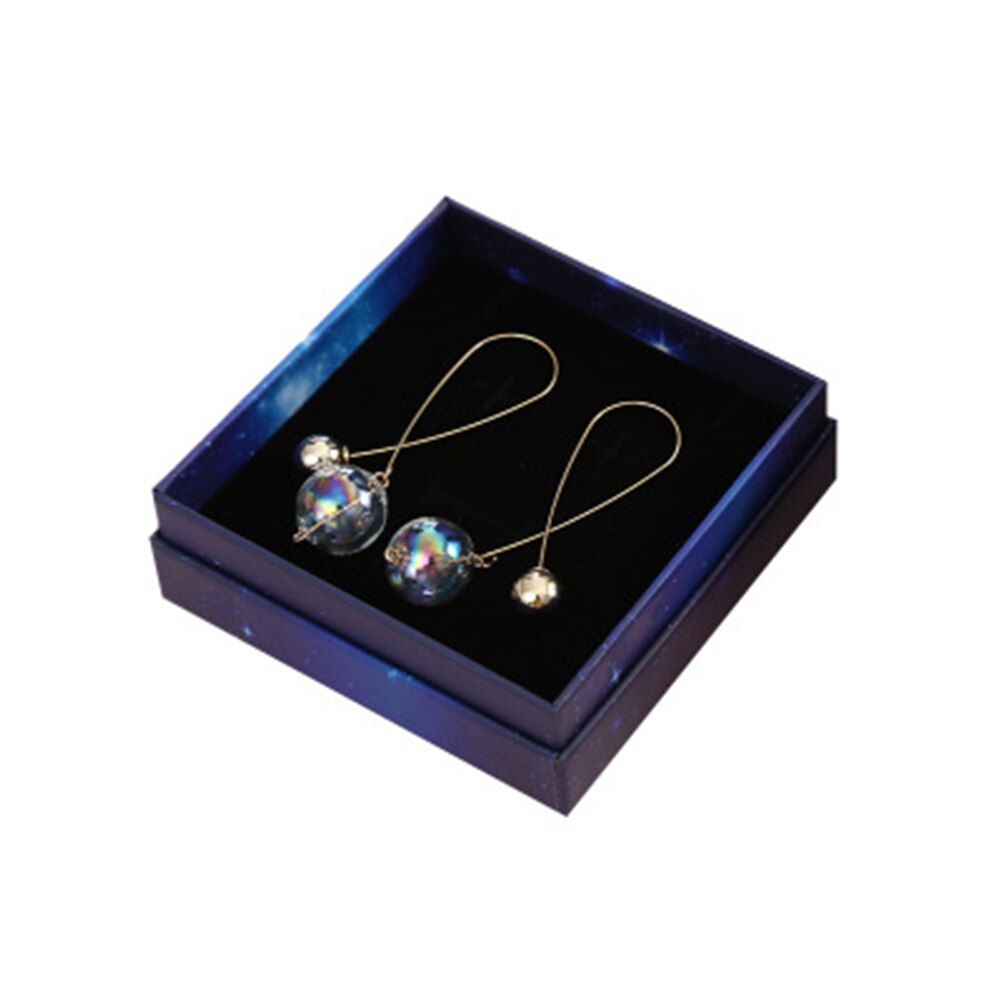 Caja de de joyería, cielo estrellado, embalaje para pulsera, collar, anillo, pendiente, de boda, de boda, joyería, organizador de almacenamiento, exhibición: 7cmx9cmx3cm