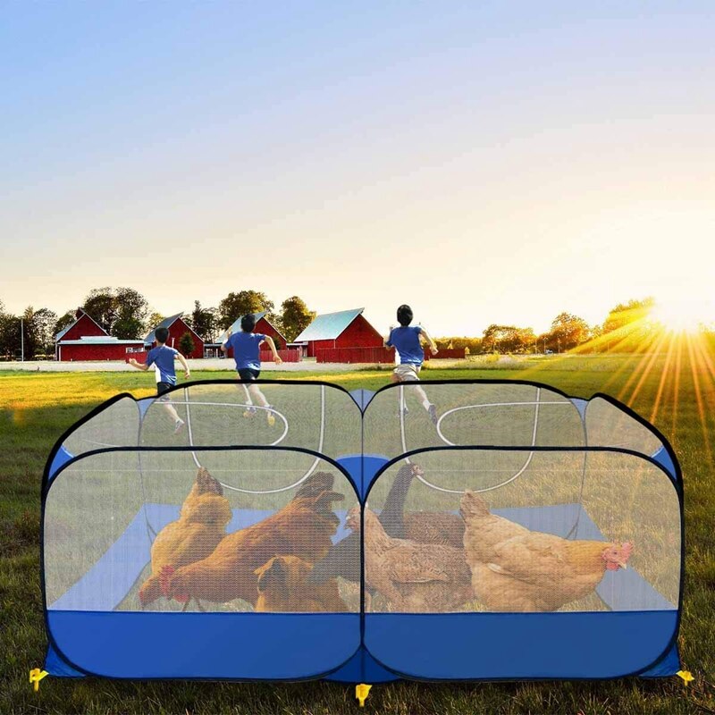 Draagbare Chicken Run Coop, Kip Pen Voor Kleine Dieren Outdoor Huisdier Behuizing