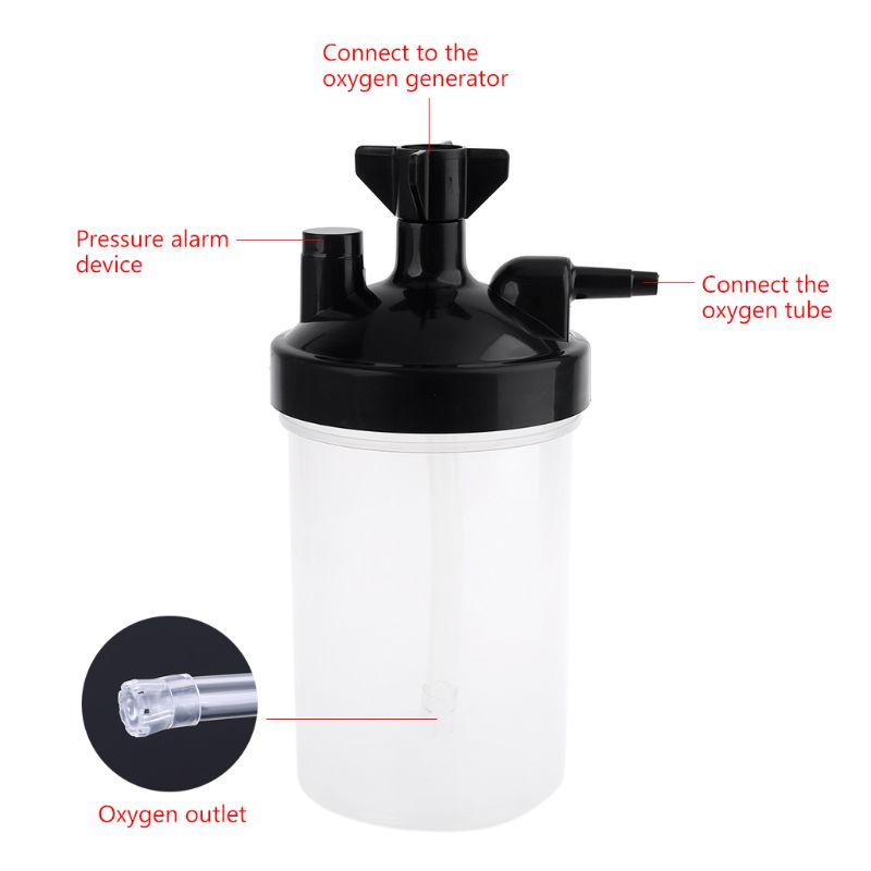 Humidifier Water Bottle for Oxygen Concentrator Oxygen Bubbler Bottle Tubing Connector Elbow for Oxygen Concentrator Oxygen