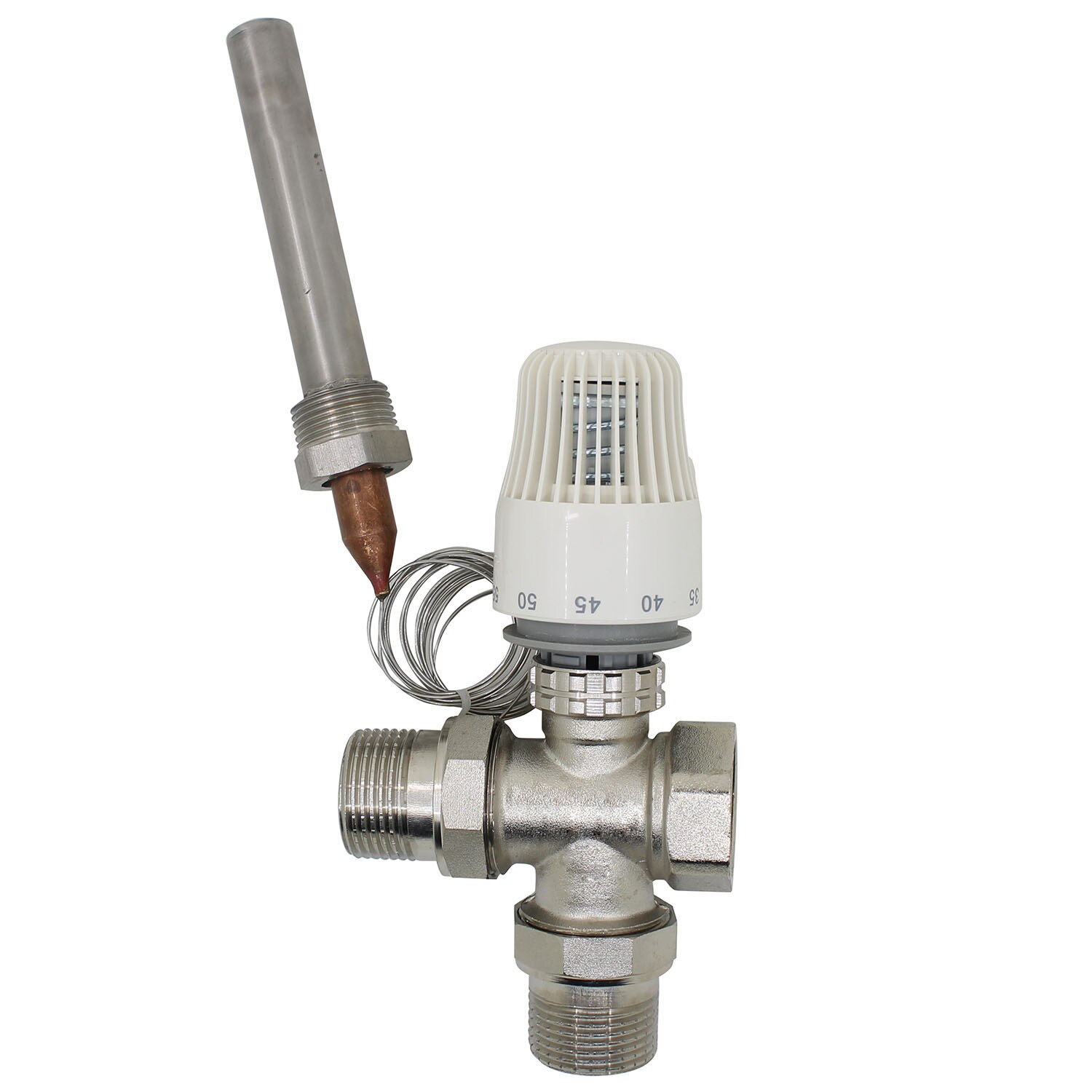 30-70 graden controle vloerverwarming thermostaatkraan M30 * 1.5 driewegklep Thermowell DN15 DN20 DN25 DN32