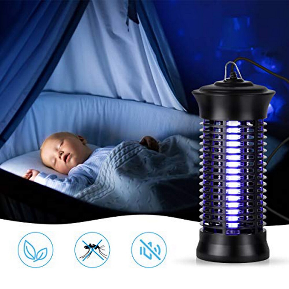 Elektrisk uv myggdreper lampe utendørs flue insekt insektfelle husholdning mygg dreper fotokatalysator mygg lampe