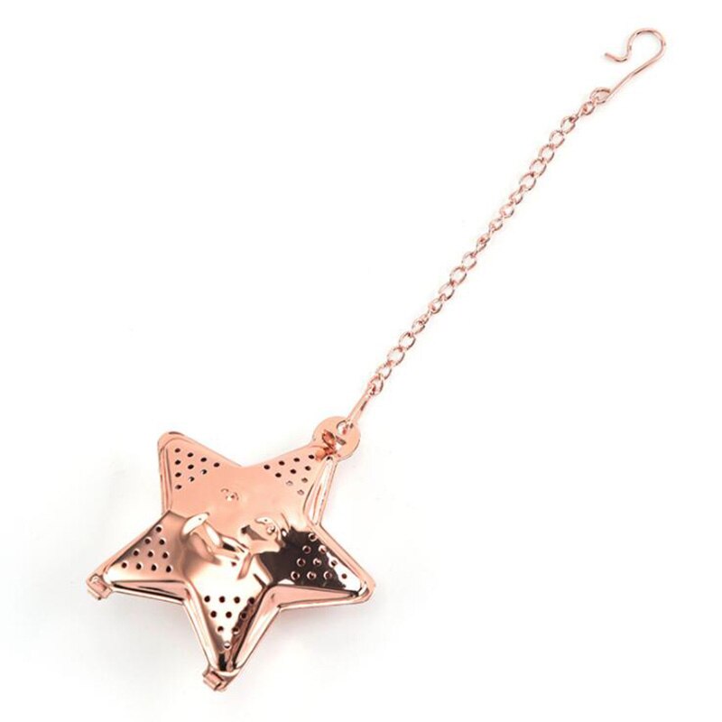 Star Thee Mesh Zetgroep Kleurrijke Rvs Theezeefje Spice Filter Drinkware Gadget Keuken Gereedschap Accessoires: Rose Gold