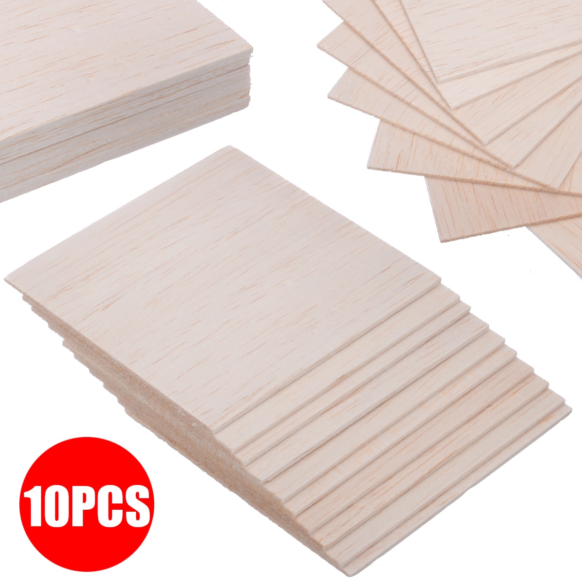 10 stk model balsa materiale træ balsa plader til diy plade model skib fly båd materiale 100 x 100 x 2mm