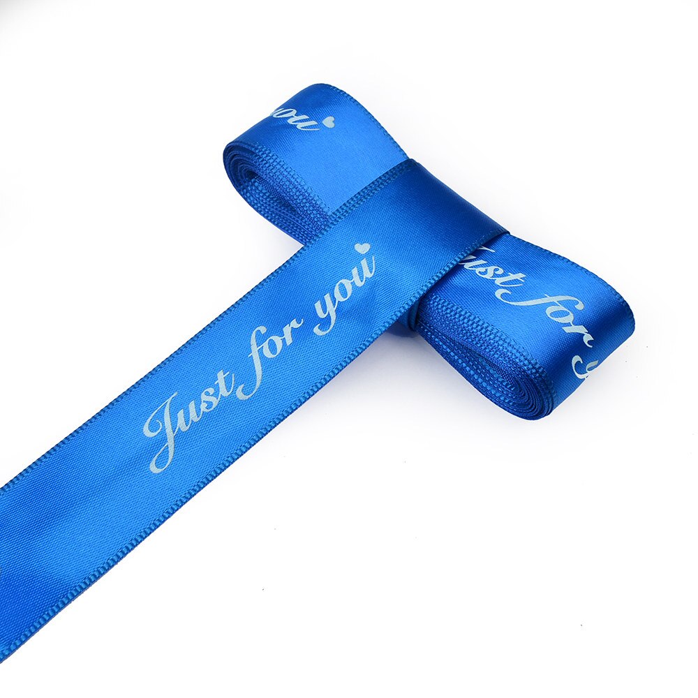 5m 25mm speciaal voor jou bedrukt polyester lint voor bruiloft, feest, kerstdecoratie, doe-het-zelf, knutsel, kaart, inpaklinten, striklinten: Blauw