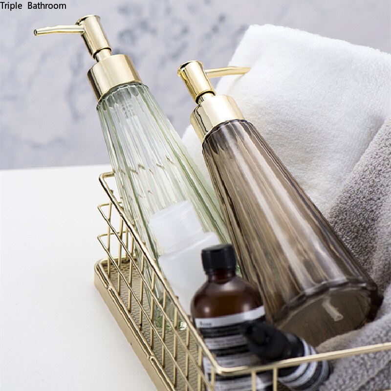 300ml paraply form glas lotion flaska badrum schampo tvål dispenser pump flytande tvål dispenser pump heminredning