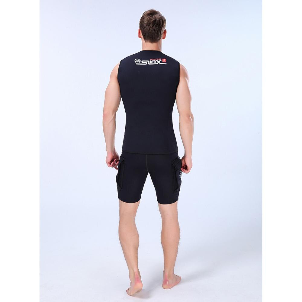 Mens Womens Wetsuits Top Premium Neoprene 3mm Zipper Diving Vest Sleeve Wet Suit for Scuba Dive Surf Swimming Sauna Sauna