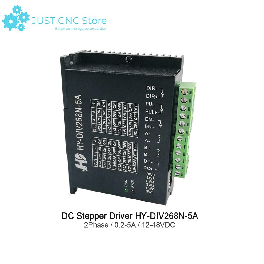 WaveTopSign sterownik silnika krokowego HY-DIV268N-5A dwufazowy hybrydowy silnik krokowy napęd za pomocą DC 12 ~ 48V zestaw cnc