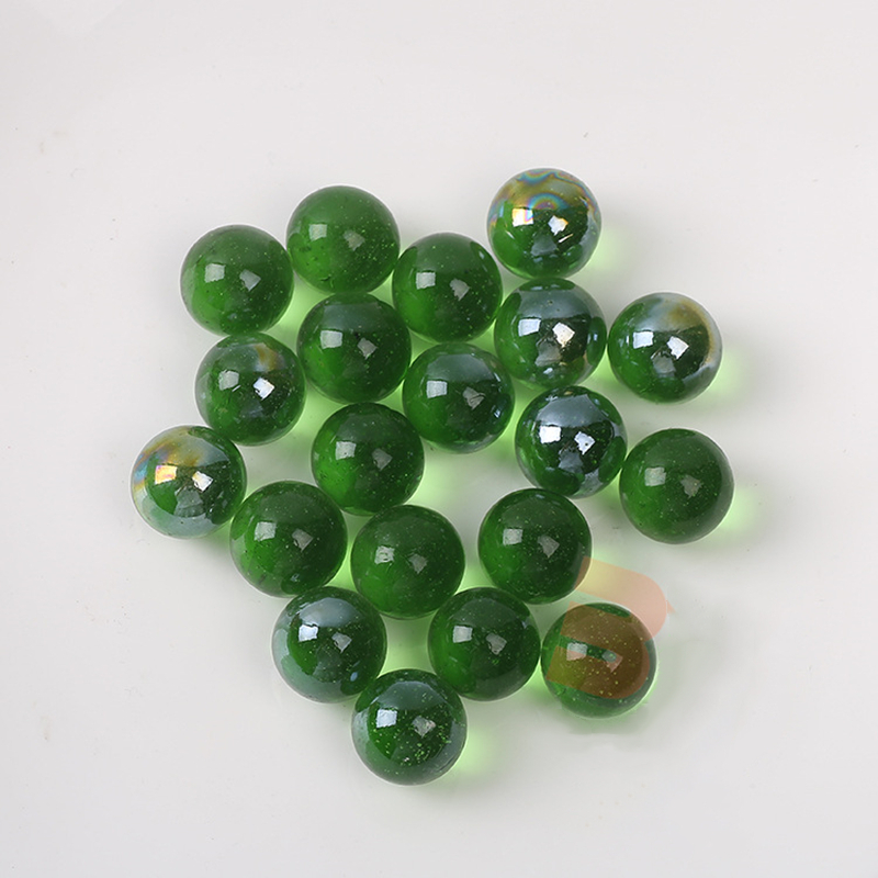 20PCS 16mm Glass Marbles Balls Clear Pinball Machine Charms Home Fish Tank Decoration Vase Aquarium Toys for Kids: Green