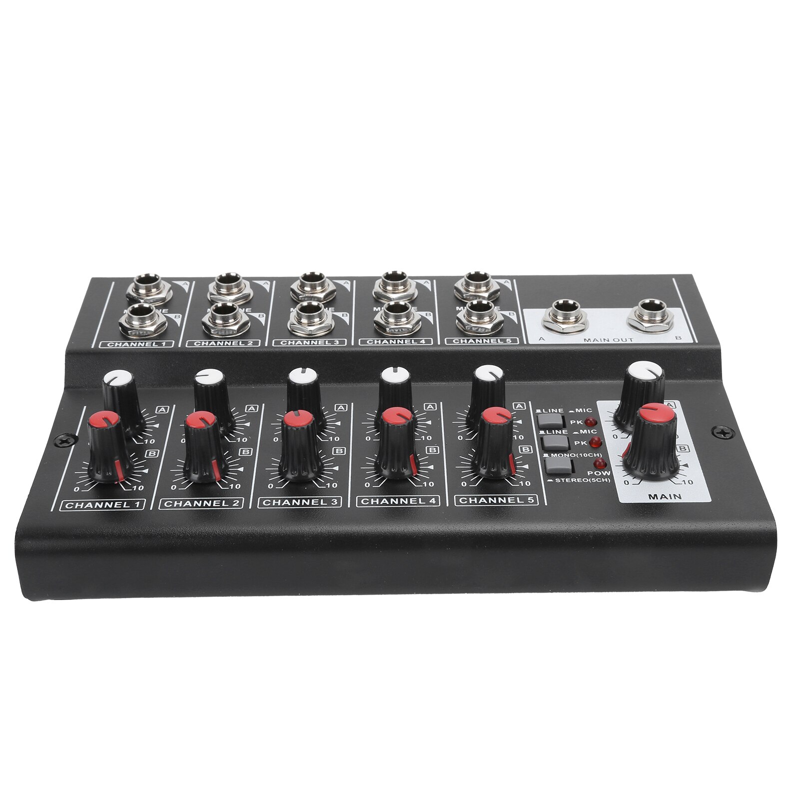 100-240V portatile 10 canali Audio Stereo Mixer Audio Karaoke microfono amplificatore Console con indicatore luminoso