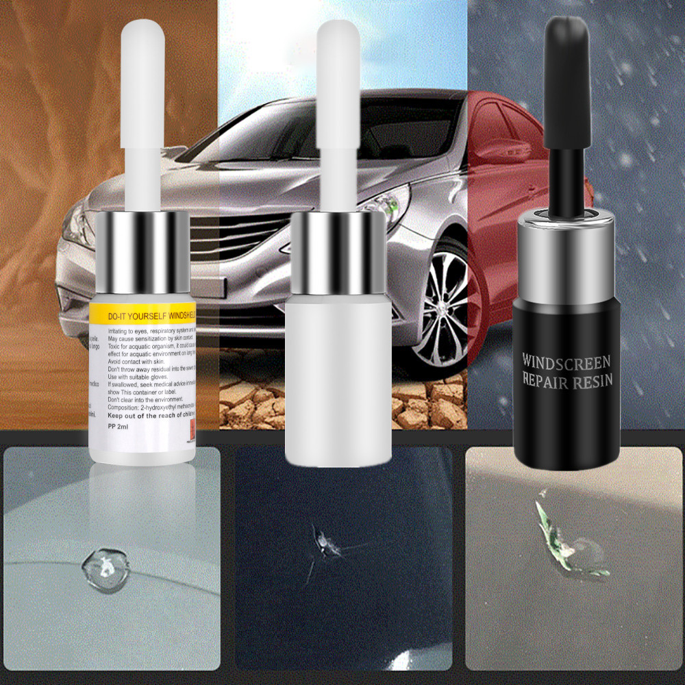 Herramienta de reparación de parabrisas de coche tres opciones de bricolaje Pantalla de ventana parabrisas de vidrio rayado grieta punto de restauración disponible