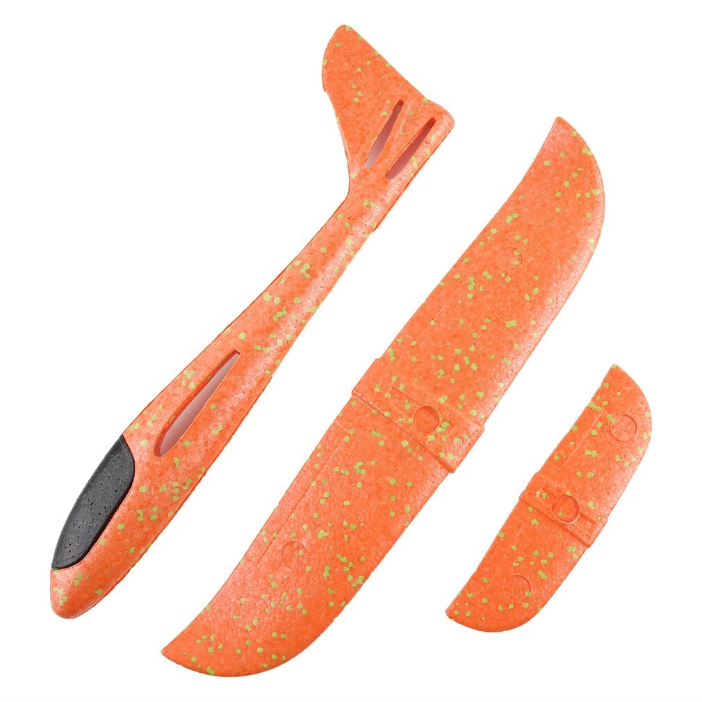 Gooien Vliegtuig Schuim Zweefvliegtuig Model Inertie Vliegtuigen Speelgoed Hand Launch Mini Vliegtuig Outdoor Speelgoed Voor Kinderen: Oranje