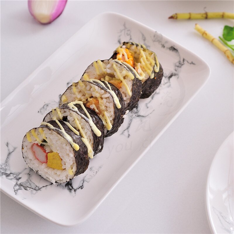 Vajillas ceramica platos de cer mica advanced texture marble grain plate Nordic stone plate home marble tray