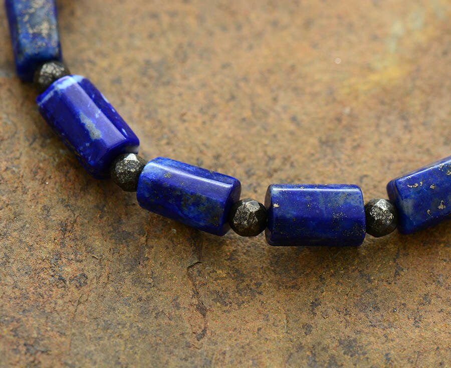 Delle Donne degli uomini del Braccialetto di Stirata di Lapis lazuli Braccialetti Elastici di yoga Mala Bracciali Nuove Coppie di Amanti Gioielli Regali