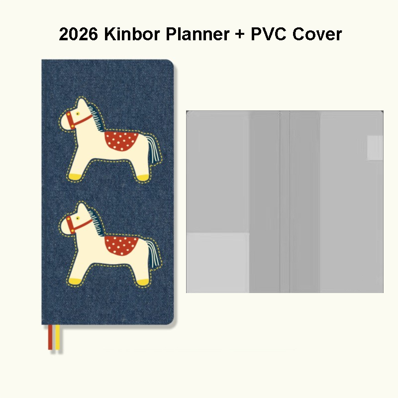 Kinbor Planner Notebook Yearly/Monthly/Weekly Organizer Handbook Goal Tracking Annual Goals Doodling Small Notepad: Other