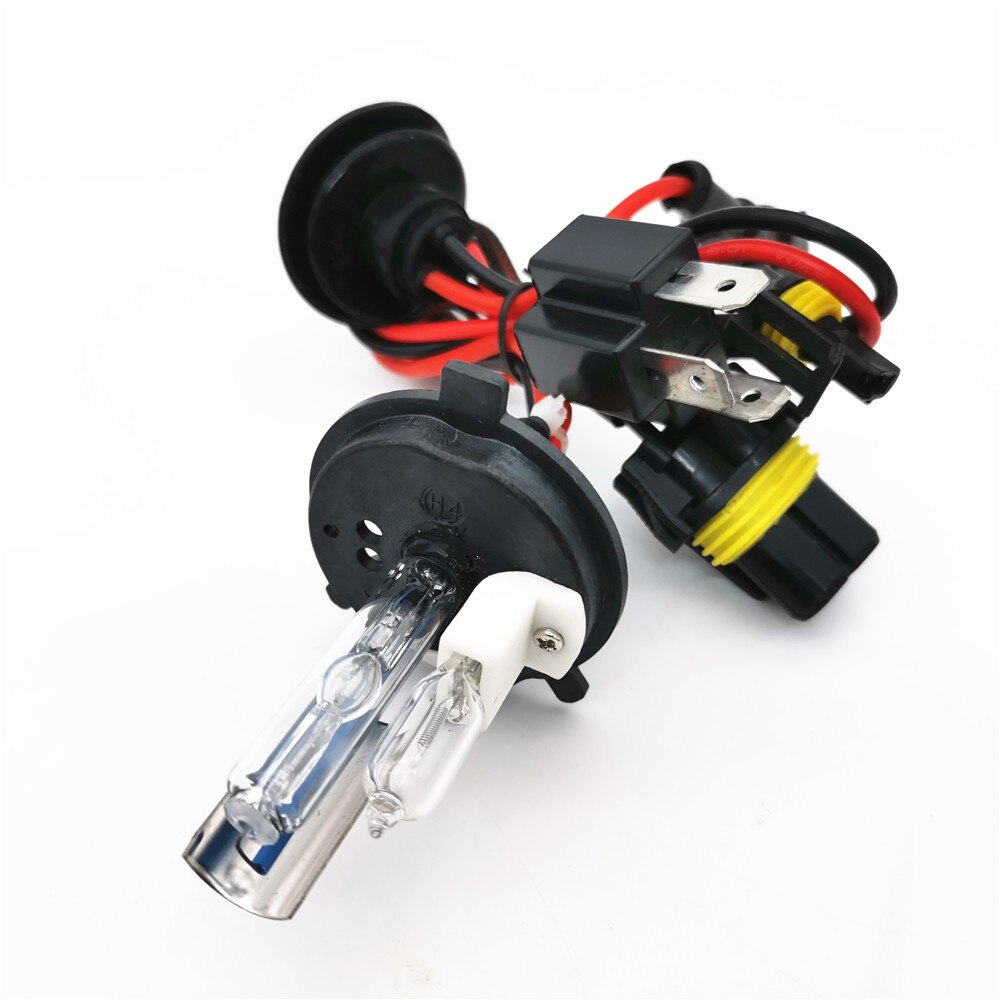 Lâmpada xenon hid h4 para carro, 2 peças, lâmpada de halogênio h4/h h4/l 6000k 8000k 12v35w 55w, lâmpada, farol de carro