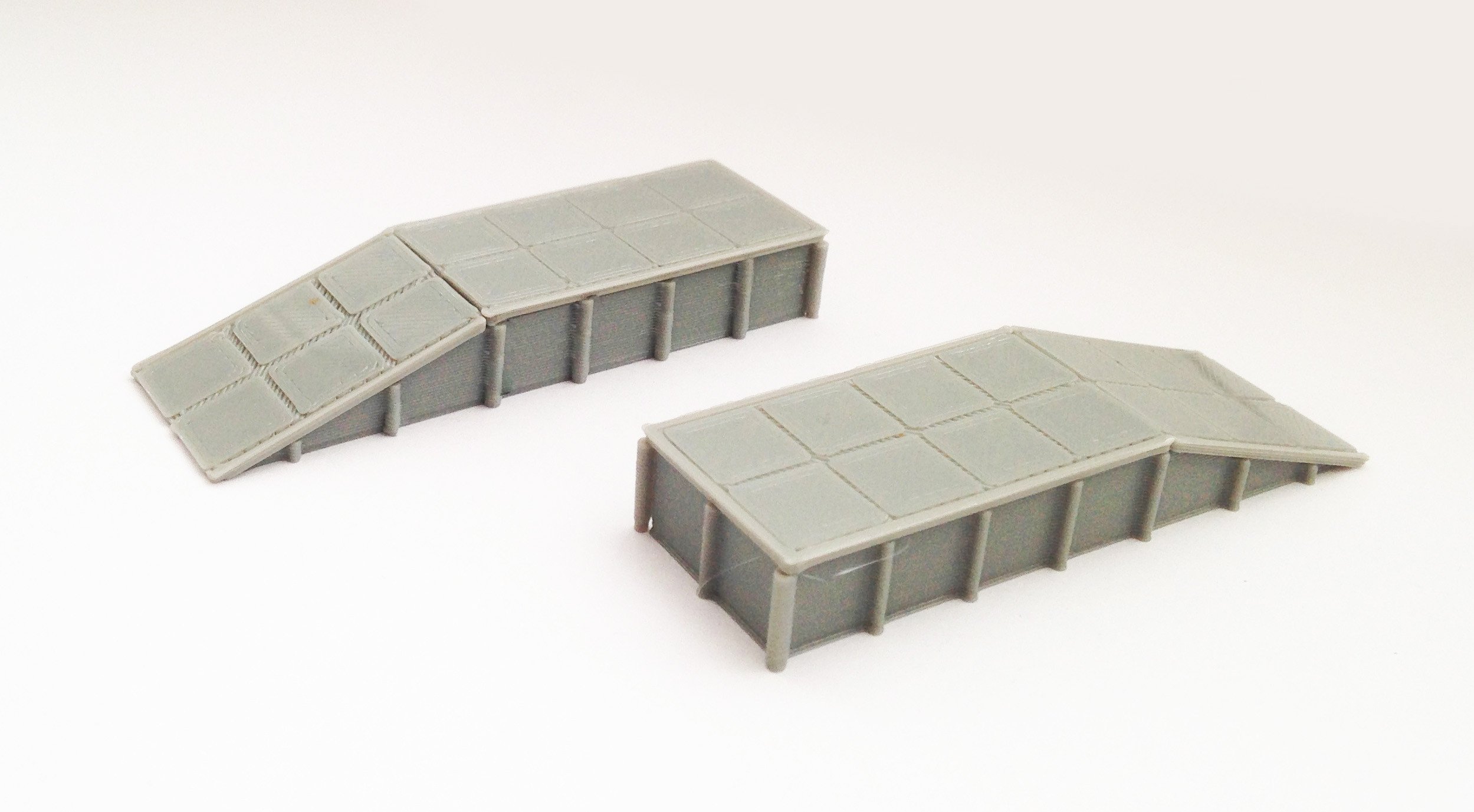 Outland Models Platform / Loading Dock x2 N Scale 1:160 Train Railroad Layout: Short x2