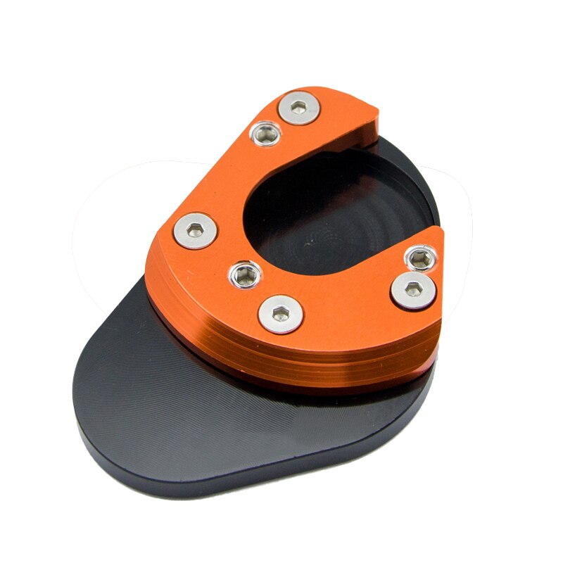 Parking Kickstand Pedaal Extension Kick Stand Pad Vergroten Plaat Houder Voor KTM125 200 390 Duke RC 125 200 390: Orange Black