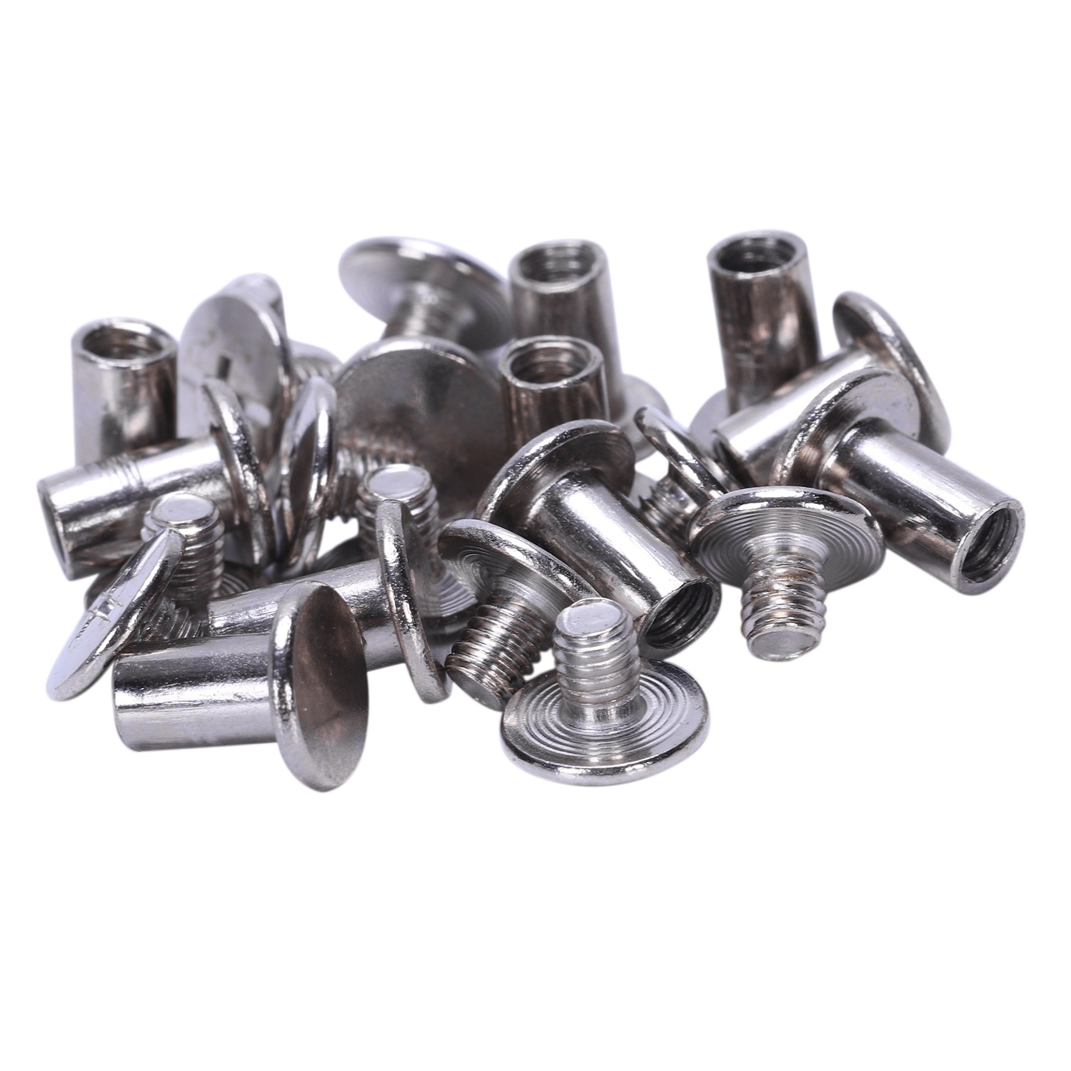 Scrapbook 5mm x 8mm Nickel-plated Binding Post Screw 10pcs