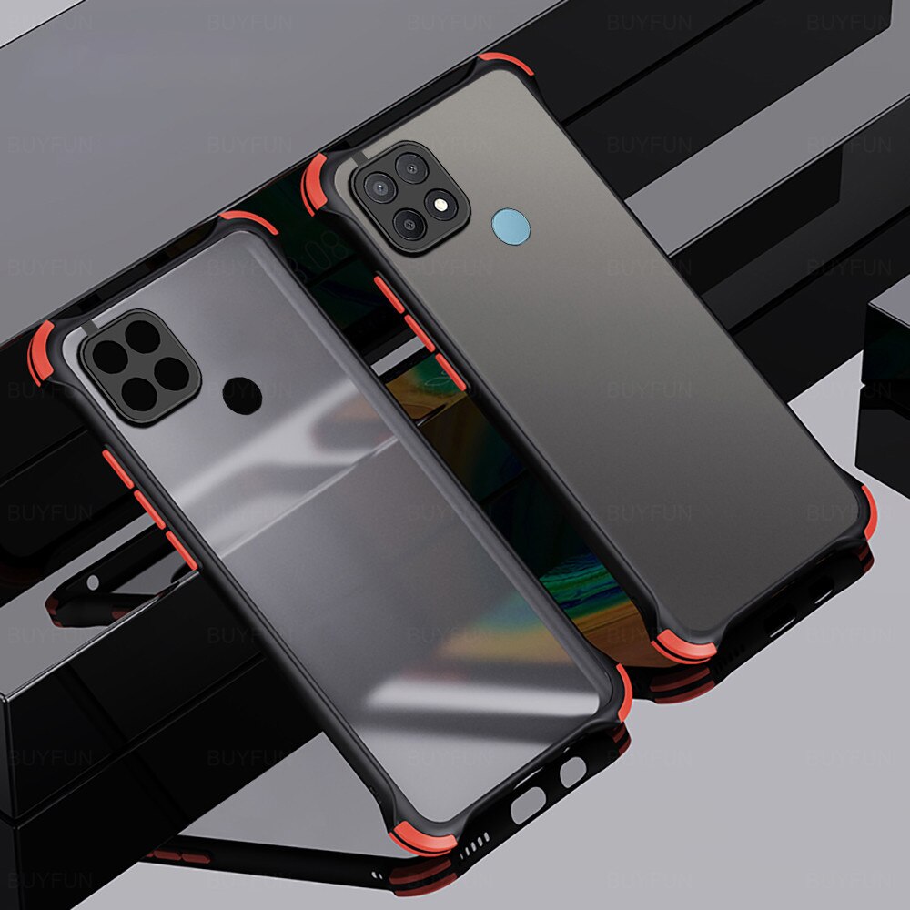 tpu bumper hard pc matte back cover for oppo a15 a15s a 15 s 15s 6.5‘’ case airbag armor shockproof protective coque funda
