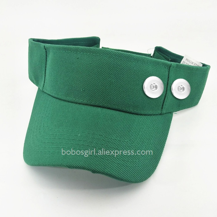 Sport Baseball 18mm przystawki przycisk biżuteryjny czapki tenisowe DIY czapki dziewczyny kobieta TW2020: green