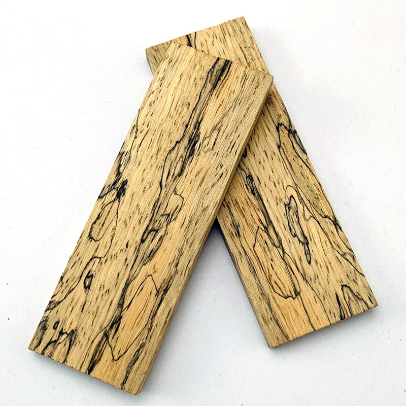 2pcs Natural Spalted Maple Wood Handle Custom Size Maple Pattern 120*40*30mm