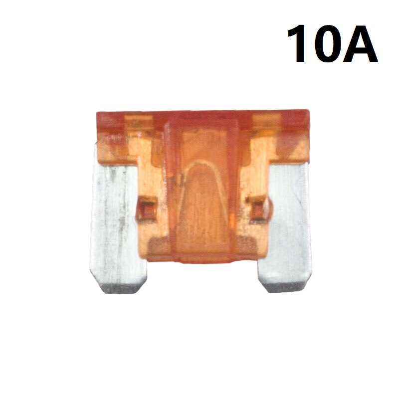 100pcs automotivo pc e liga de zinco de baixo perfil mini fusíveis 5a 7.5a 10a 15a 20a 25a 30a fusível de carro: 10A