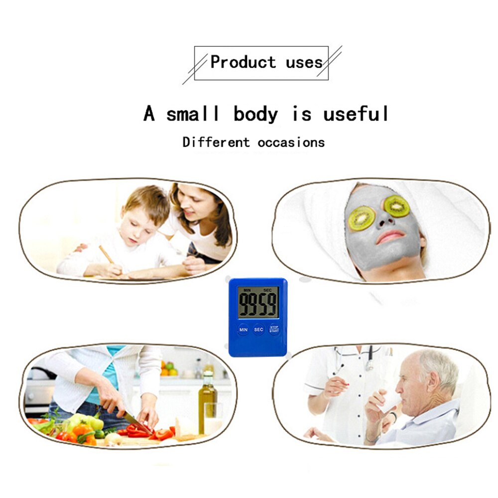 Super Thin LCD Digital Screen Kitchen Countdown Timer Magnet Clock Sleep Stopwatch Clock Timer Temporizador Clock