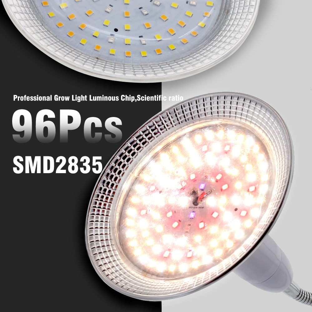 E27 18 W Vollspektrum-LED-Wachstumslicht, sonnenähnliche Phytolamp-Glühbirne für Pflanzen, Blumen, Gewächshaus, Zelt, Hydrokultur