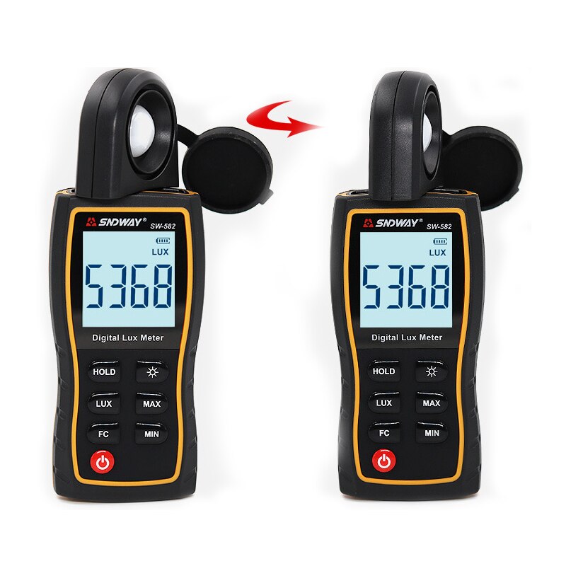 SW582 Digital Light Meter Luxmeter Lux/FC Meters Luminometer Photometer light meter 0-199900Lux Digital illuminance meter