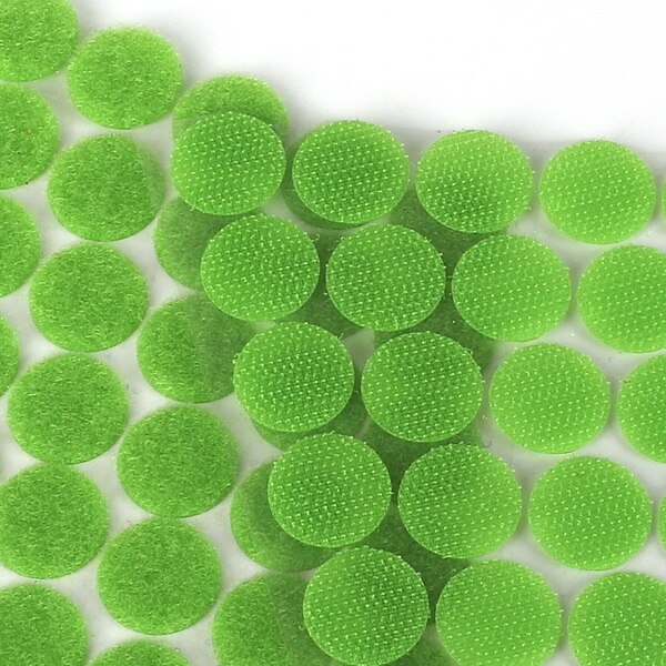 10/15/20/25/30MM Kleber Kleber Punkte 100 Haken und Schleife Verschluss Zurück Starke magie Aufkleber Band DIY Hause Nähen Zubehör: 20mm green  100dots