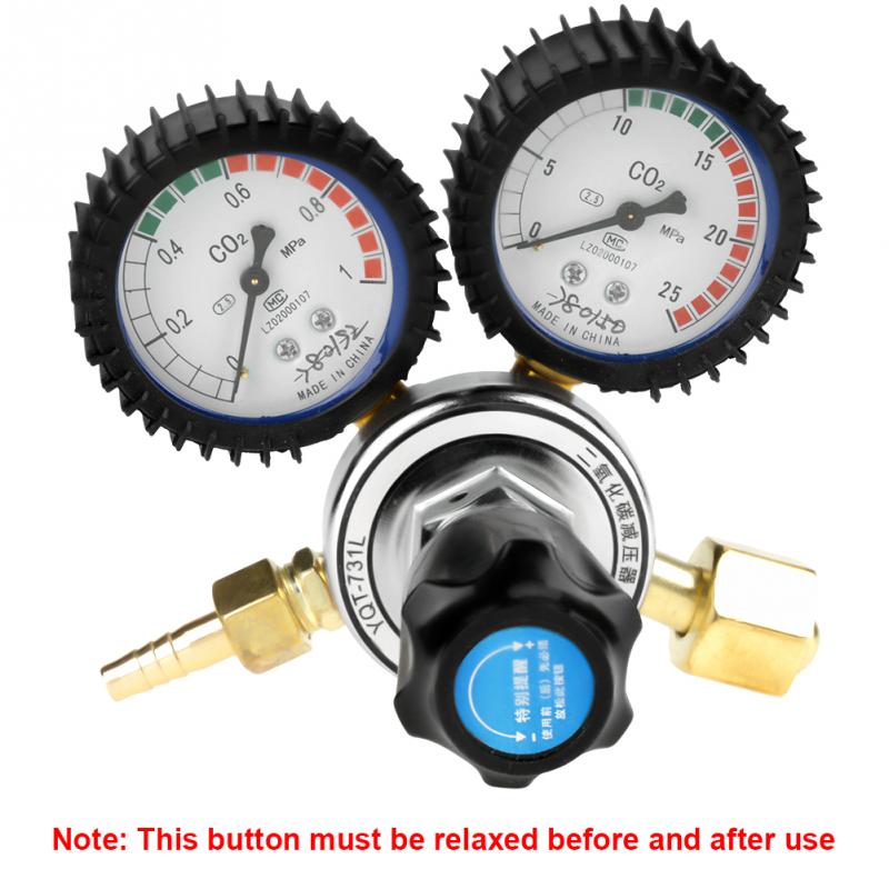 Co2 gasflaske regulator kuldioxid svejsetryk reducering  co2 tryk regulator måleinstrument til gassvejsning