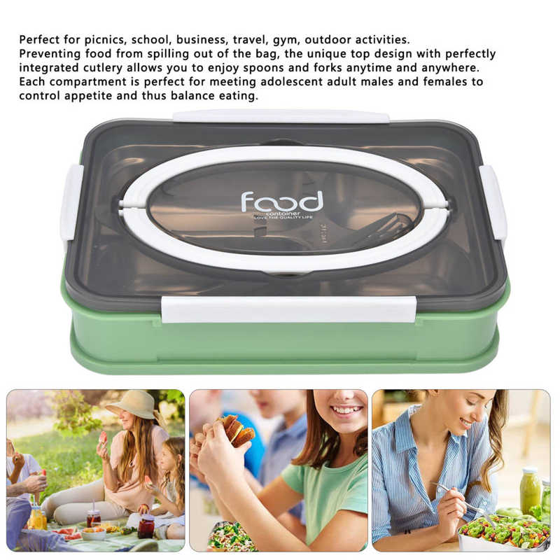 Divided Dinner Tray Container Large Space Capacity Divided Dinner Plate Spilling Prevention Multifunctional for School Canteen