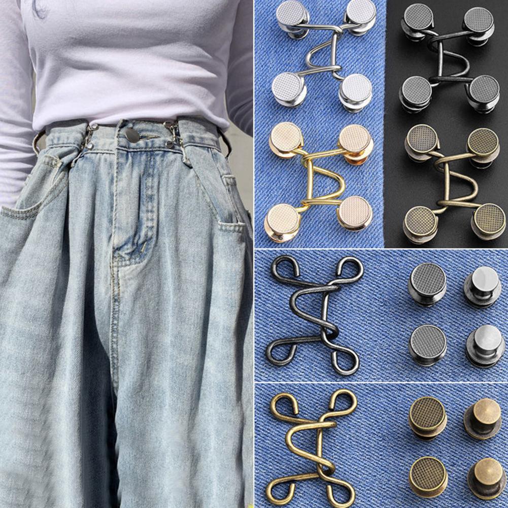 Wear Resistant 1 Set Durable Tight Trousers Snap Button Titanium Steel Pants Snap Fastener for Men