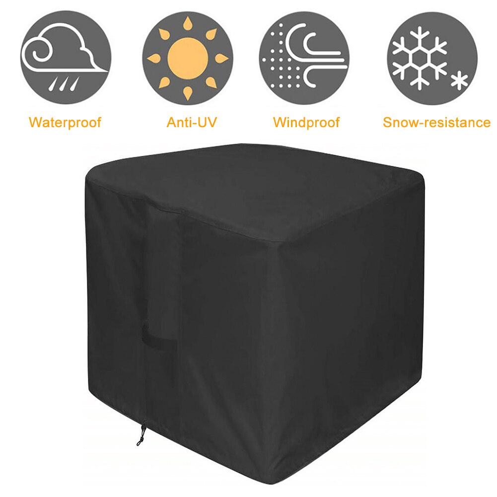 Waterproof Heavy Duty Square Table Furniture Gas Fire Pit Cover Outdoor Patio Oxford Cloth Windproof Anti Crack Dustproof