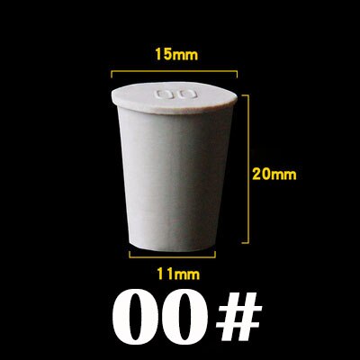 1pc 000#-14# White Solid Conical Rubber Stopper Blanking Plugs Tank Pipe Tapered Plug Seal End Cover Caps: Model-00