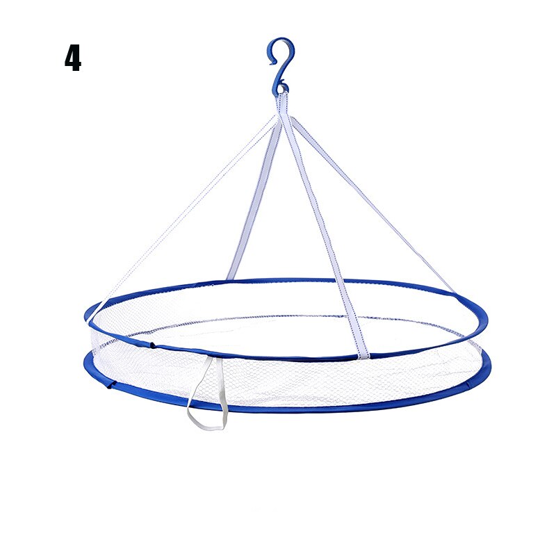 Mesh Drying Rack Detachable Double-layer Hanging Drying Mesh Clothes Basket Windproof Hook Steel Ring: D