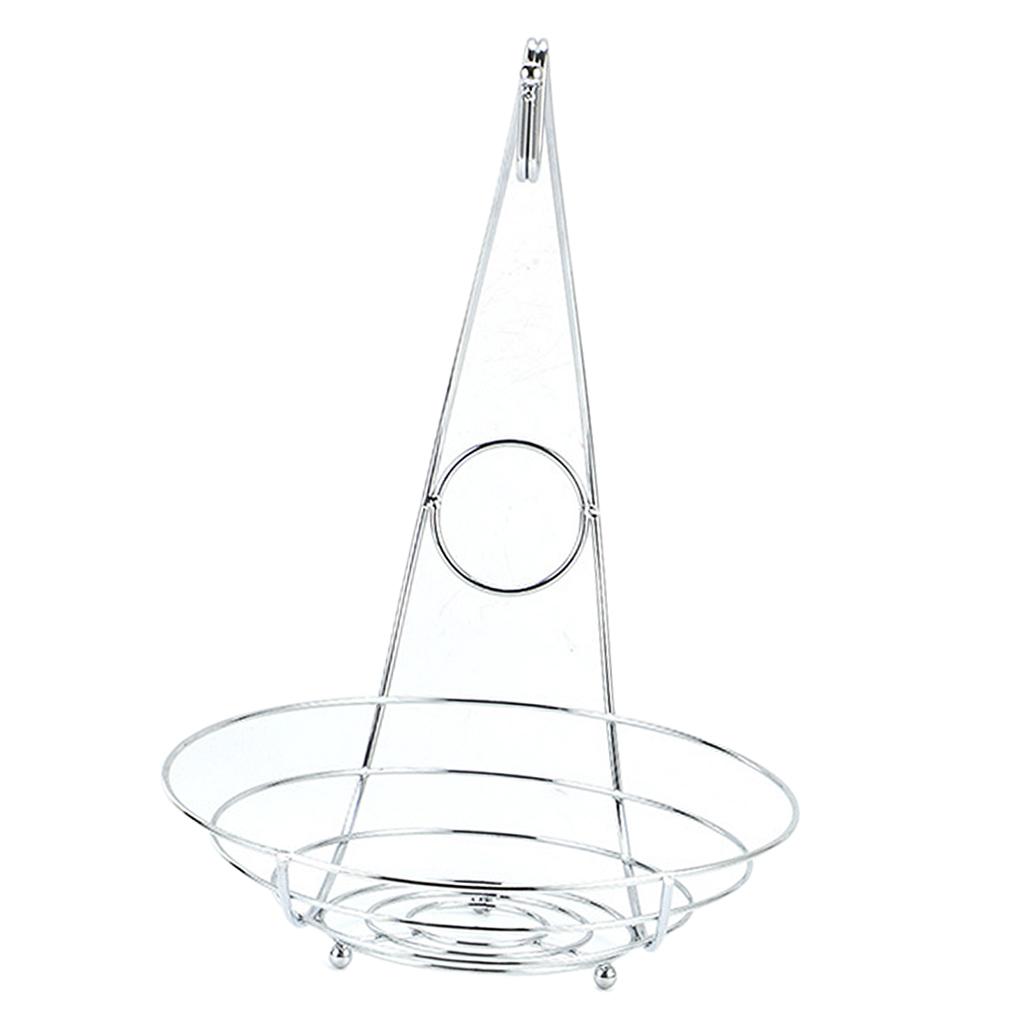 2 in 1 chroom ijzeren bananenhanger fruitschaal boomhouder mand standaard haak keuken fruitmand 240x240x440mm