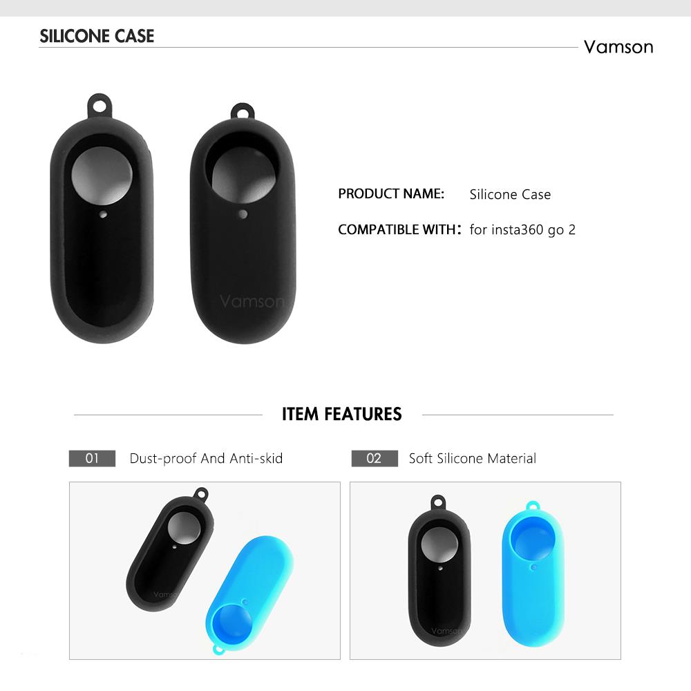 Vamson per Insta360 Go 2 accessori Mini custodia protettiva antiurto portatile custodia protettiva per Insta 360 VP620A