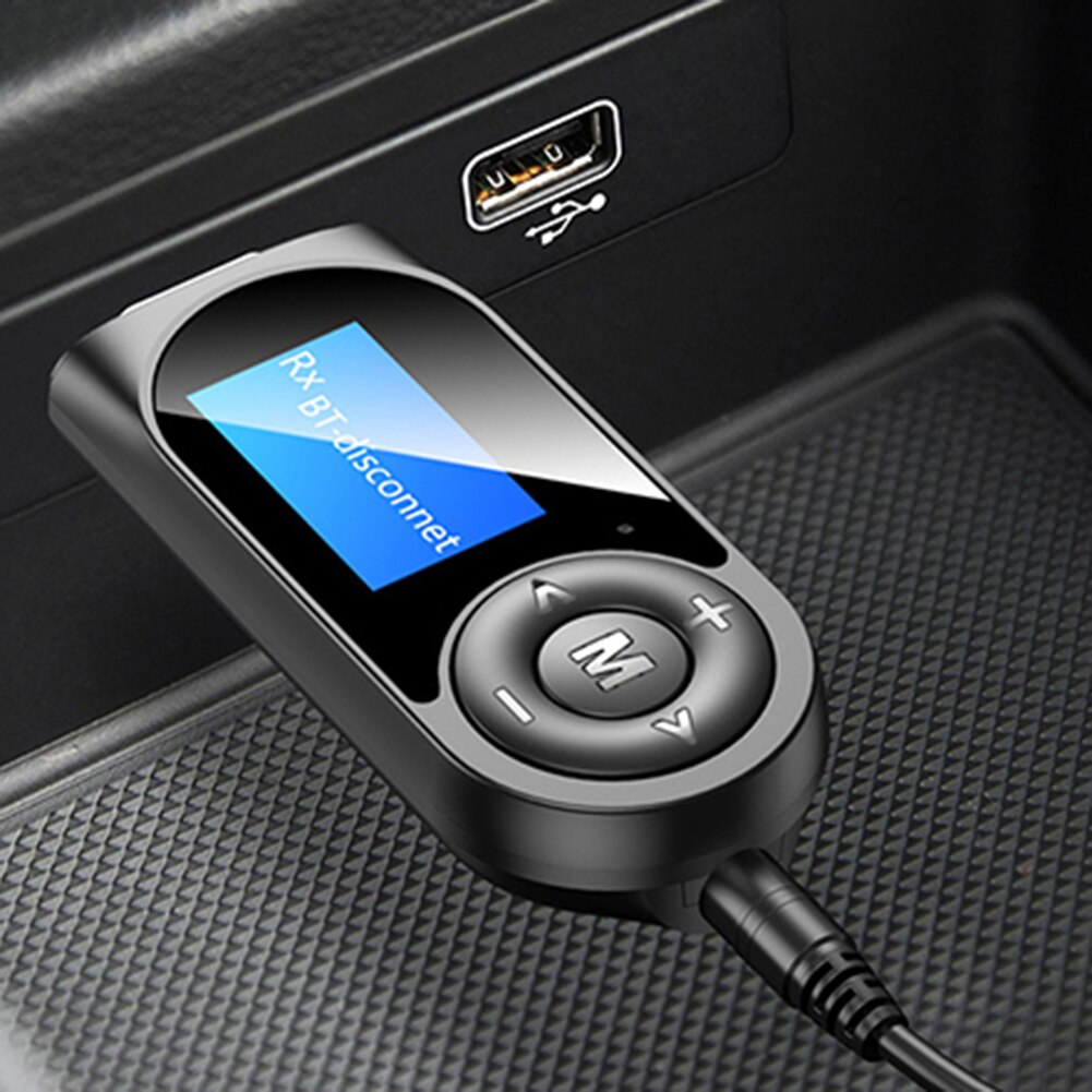 Klassieke Usb Bluetooth Adapter Multifunctionele Lcd-scherm 3.5Mm Audio Pc Adapter Bluetooth Ontvanger Zender Auto Onderdelen