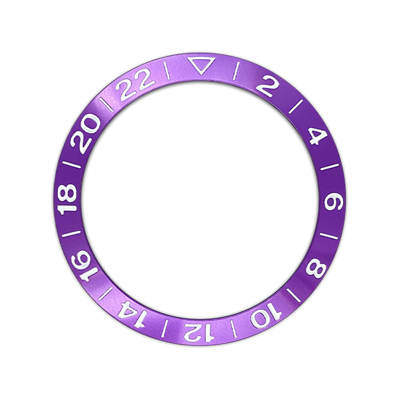 38Mm Gebogen Aluminium Horloge Bezel Insert Ring Past Nh35 Nh36 Skx007 Skx009 Gmt Sub Horloge Case 2-22 Horloge Ring Vervangt Onderdelen: Blauw