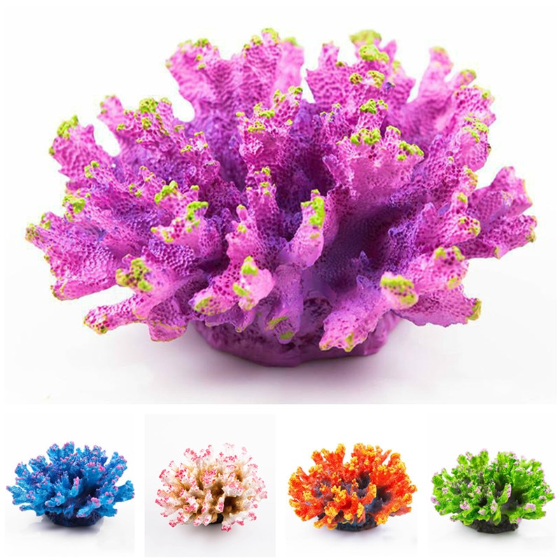 Harpiks blomst koral akvarium dekoration sten akvarium koralrev ornament koral plante akvarium baggrund dekoration diameter 11cm
