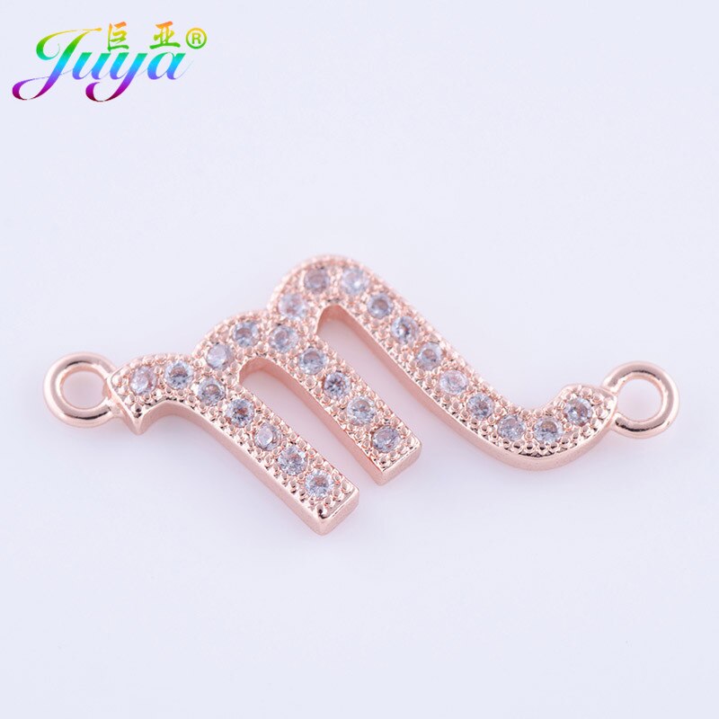 Gioielli FAI DA TE Forniture di Rame Femminile 12 Costellazioni Dello Zodiaco Fascino del Connettore Pendenti con gemme e perle Per Le Donne Del Braccialetto Della Collana Fare: Rose Gold Scorpio